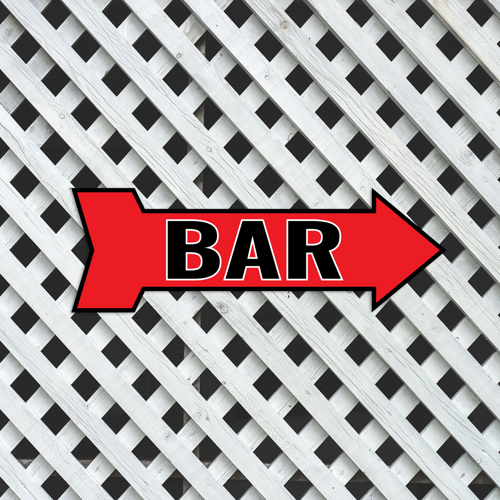 Arrow Shape Bar 12×4&Prime; Wall or Door Sign | Funny Home Decor | Shop Décor