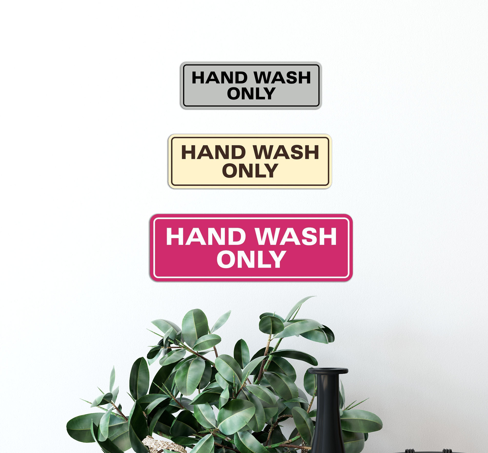 Standard Hand Wash Only Sign