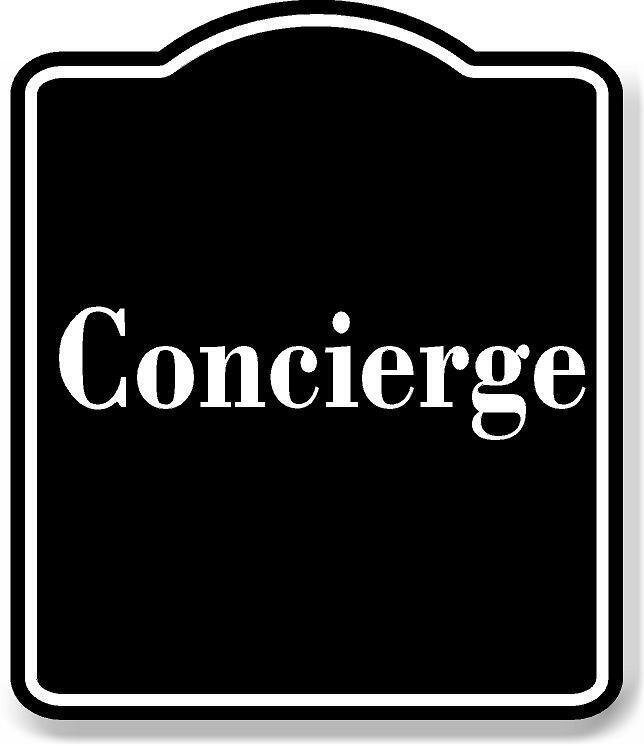 Concierge BLACK Aluminum Composite Sign