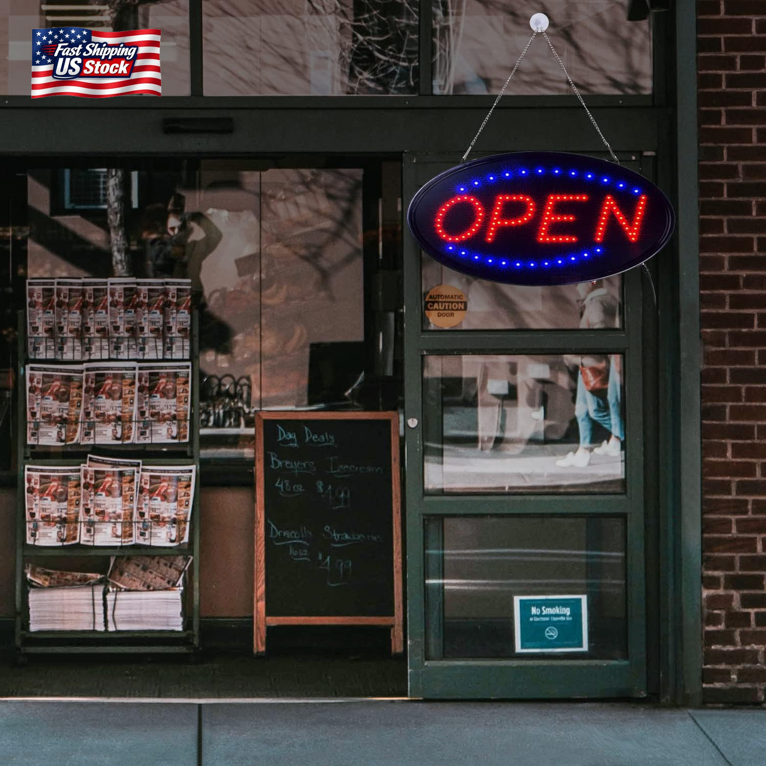 KEBE LED Open Sign, 19&Prime;X10&Prime; Bright High Visibility Advertisement Board Electric