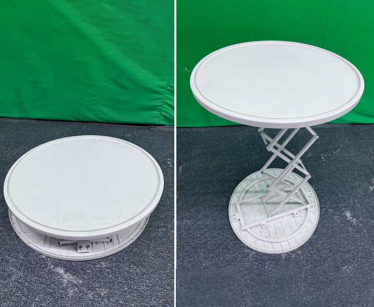 LED Pop-Up Messecounter – Foldable Tension Fabric Display with Built-in Lighting