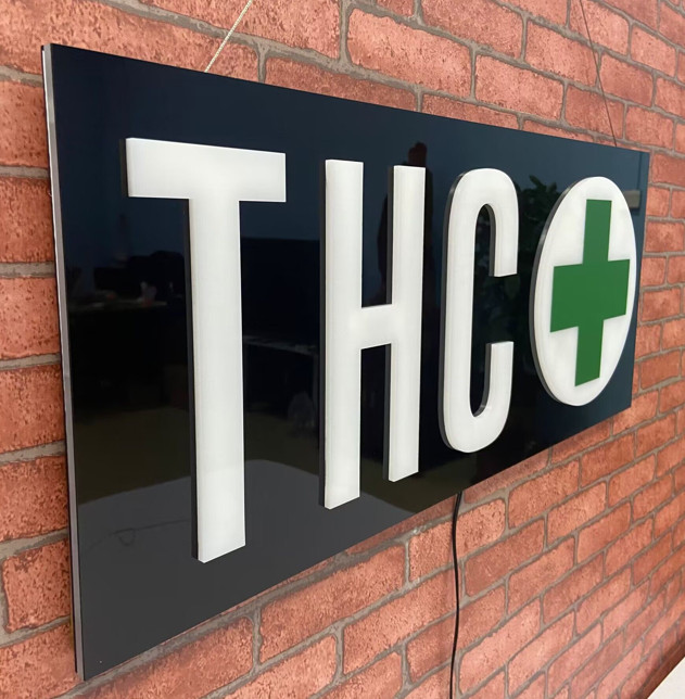 Large 24&Prime; THC LED Dispensary Smoke Shop Retail Window and Wall Sign- 110v