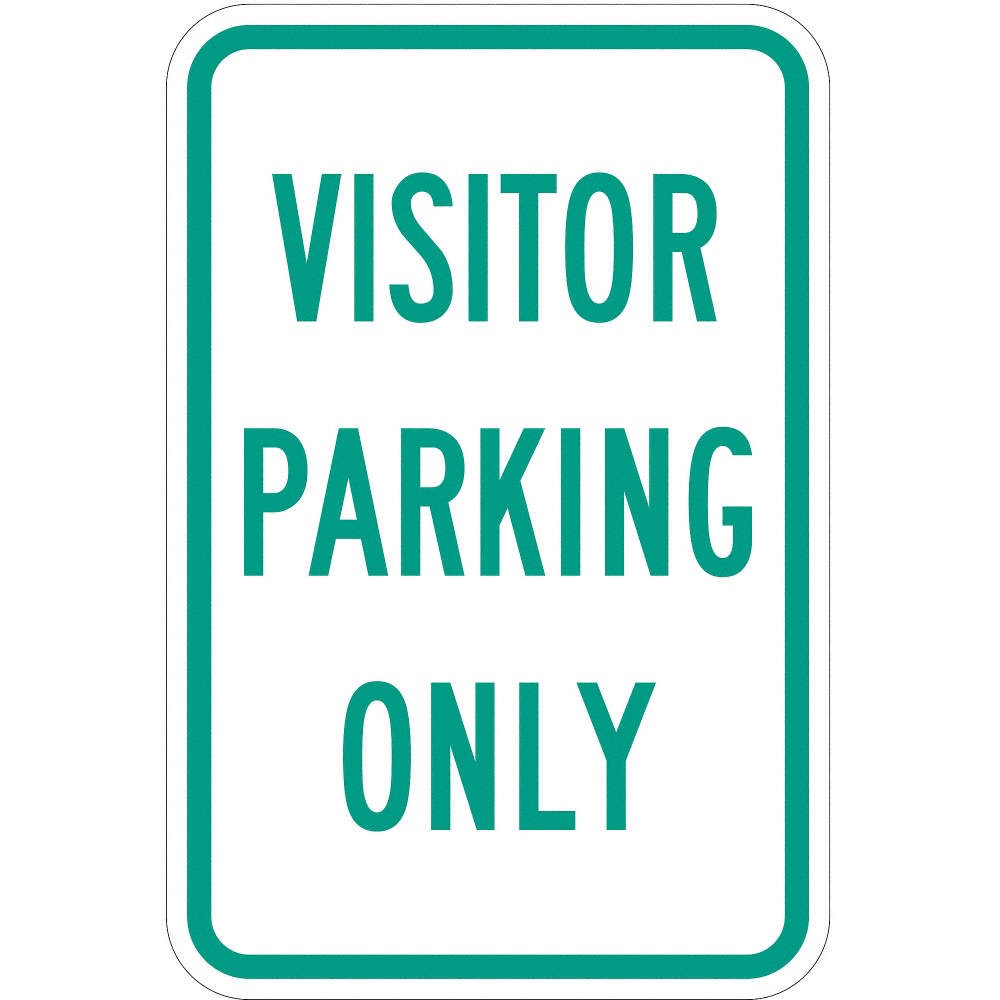 LYLE T1-1033-EG_12x18 Visitor Parking Sign,18&Prime; x 12&Prime; 36A816