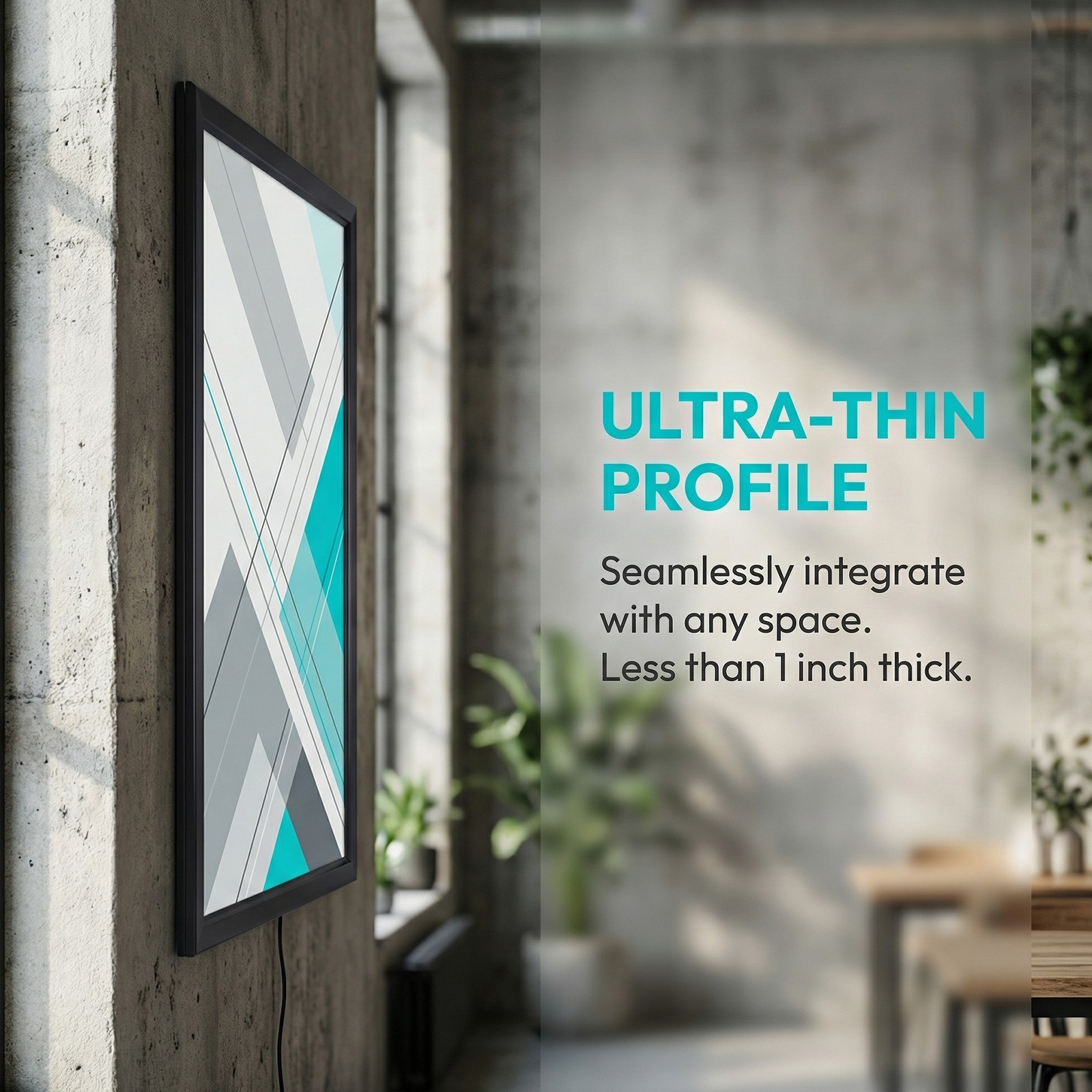 LED Backlit Poster Frame 23.6 X 5.4 Inch with Dimmer – Perfect for Home & Office