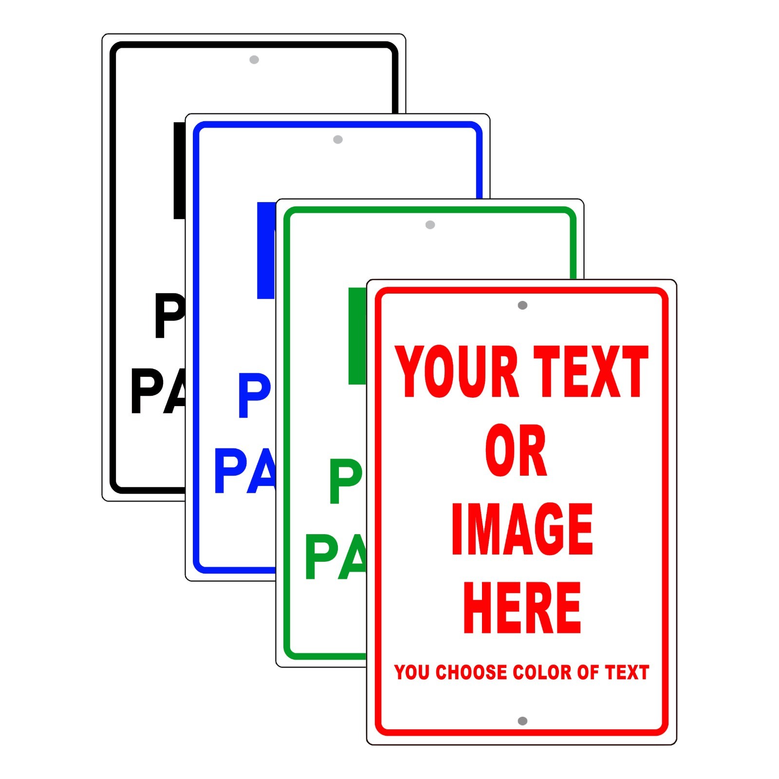 Personalized Your Own Choice Words Or Image Custom Designs Aluminum Metal Sign