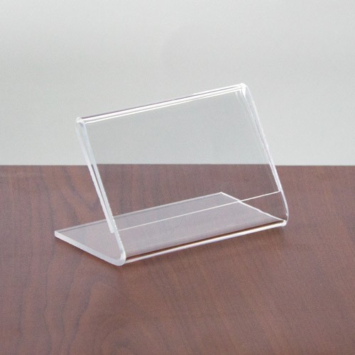 28 PCS Mini Sign Display Holder 3.5&Prime; x 2.75&Prime; L Shape Clear Acrylic