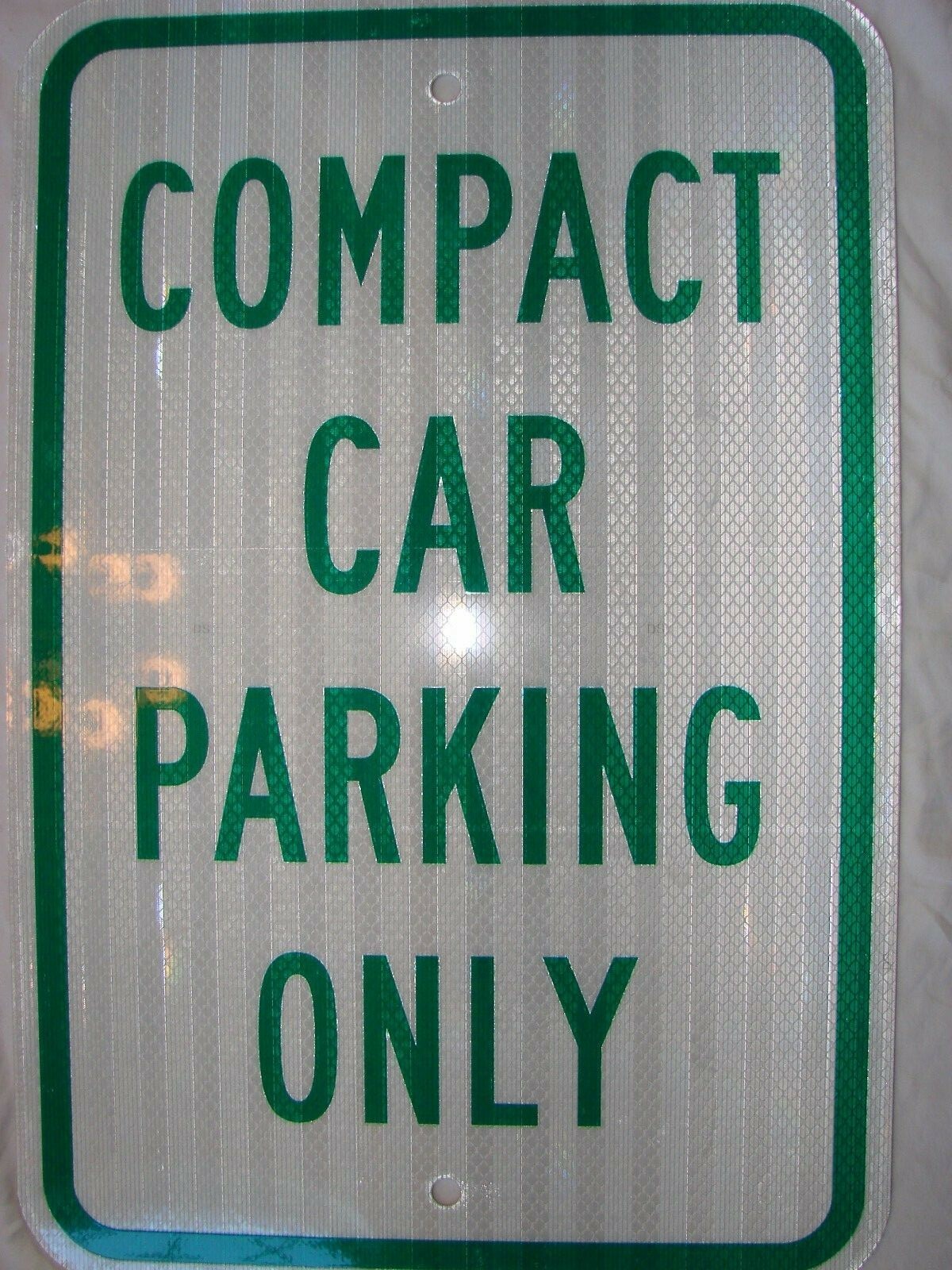 Lot of 4 « Compact Car Parking Only » Signs 12&Prime; x 18&Prime; Heavy Gauge Aluminum