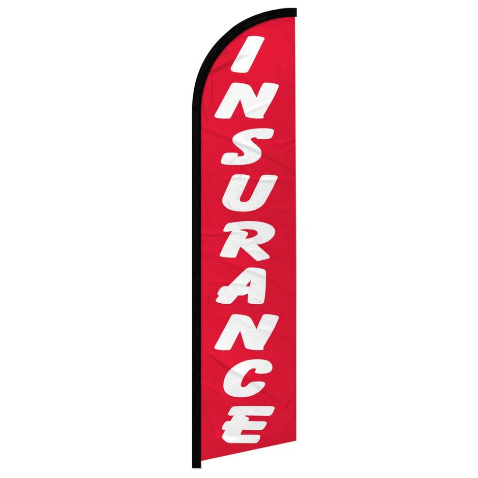 Insurance Windless Advertising Banner Flag for Auto, Business & Home Insurance