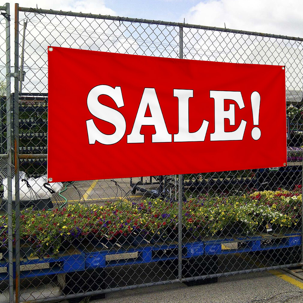 Vinyl Banner Multiple Sizes Sale Red Business Advertisement Business Outdoor