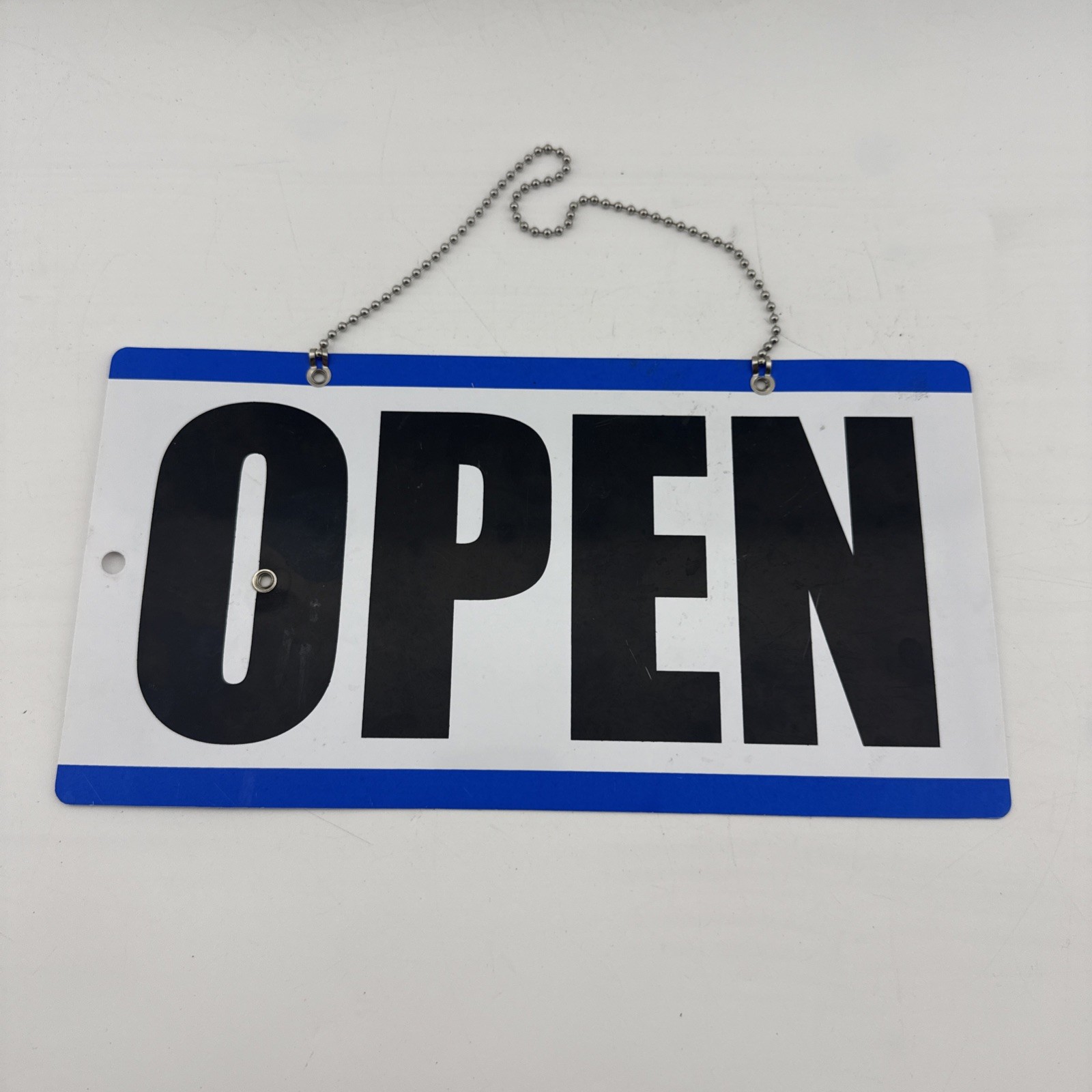 Cosco Open Closed Will Return Sign 11.5 x 6 Hanging Chain