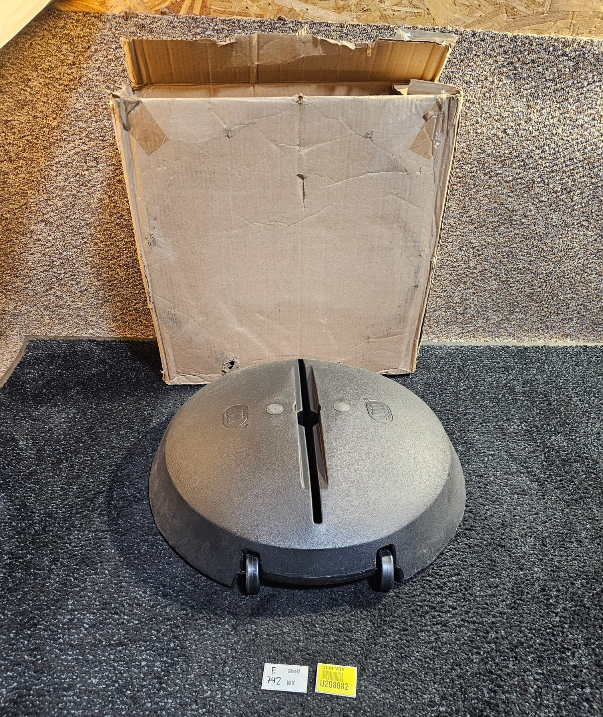 Uline H-4592-BASE Portable Sign Base Heavy-Duty Plasticm Black *BASE ONLY*