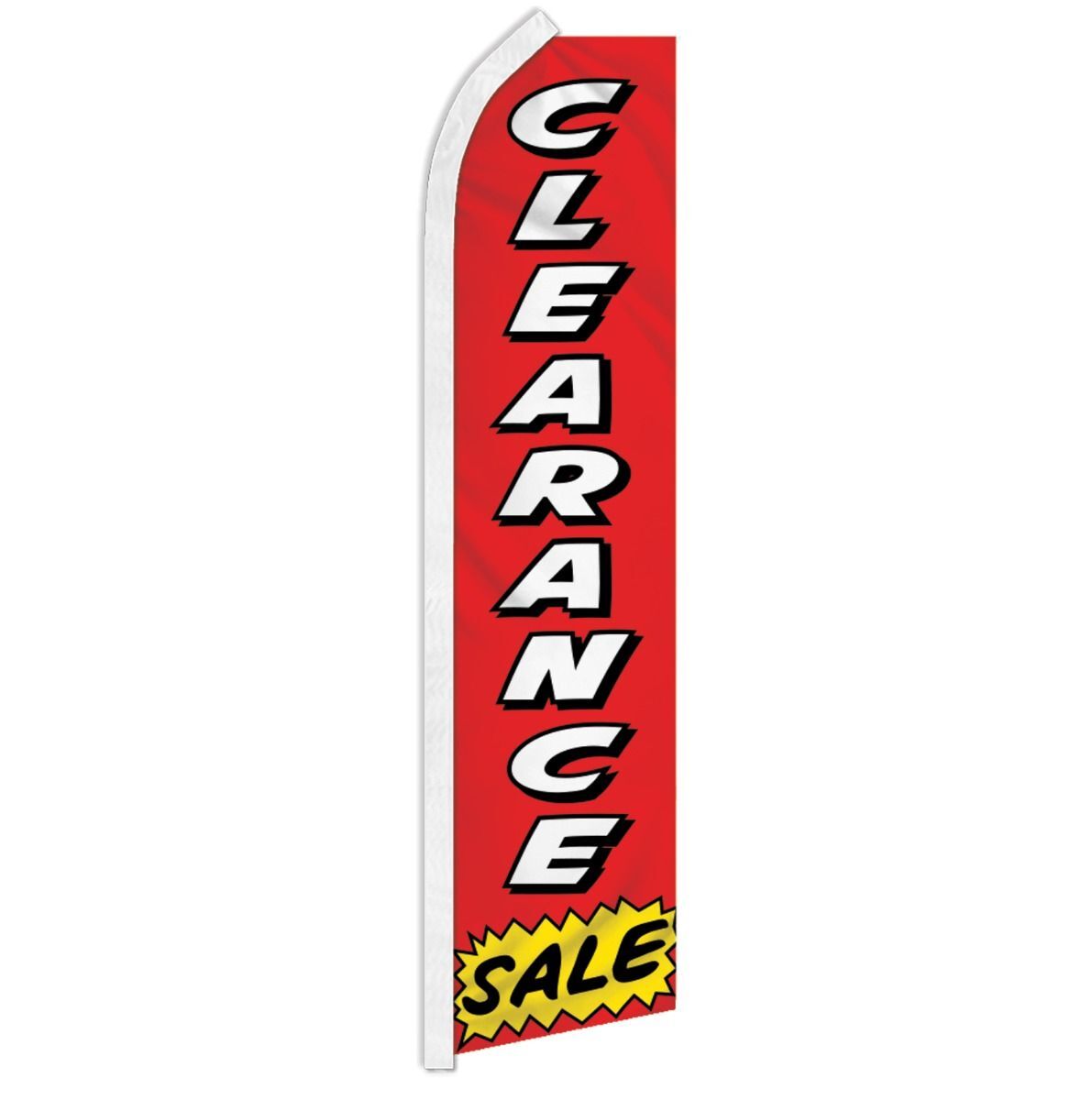 « CLEARANCE SALE » advertising super flag swooper banner business sign discount