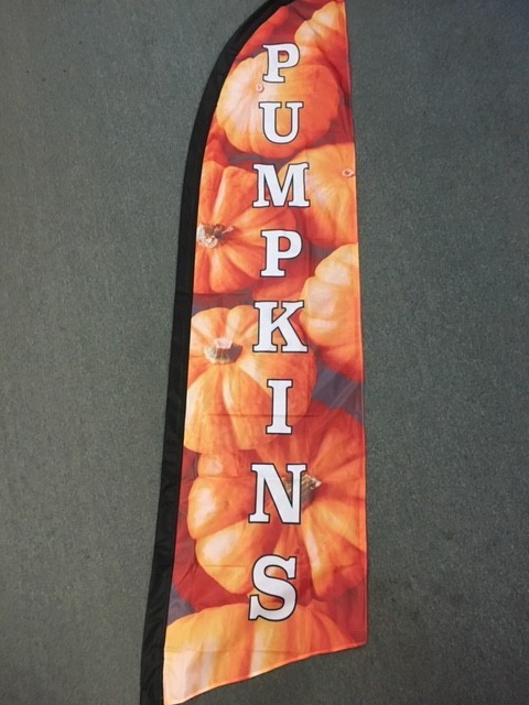 « PUMPKINS » FEATHER FLAG 7FT SINGLE SIDED* FLAG ONLY*