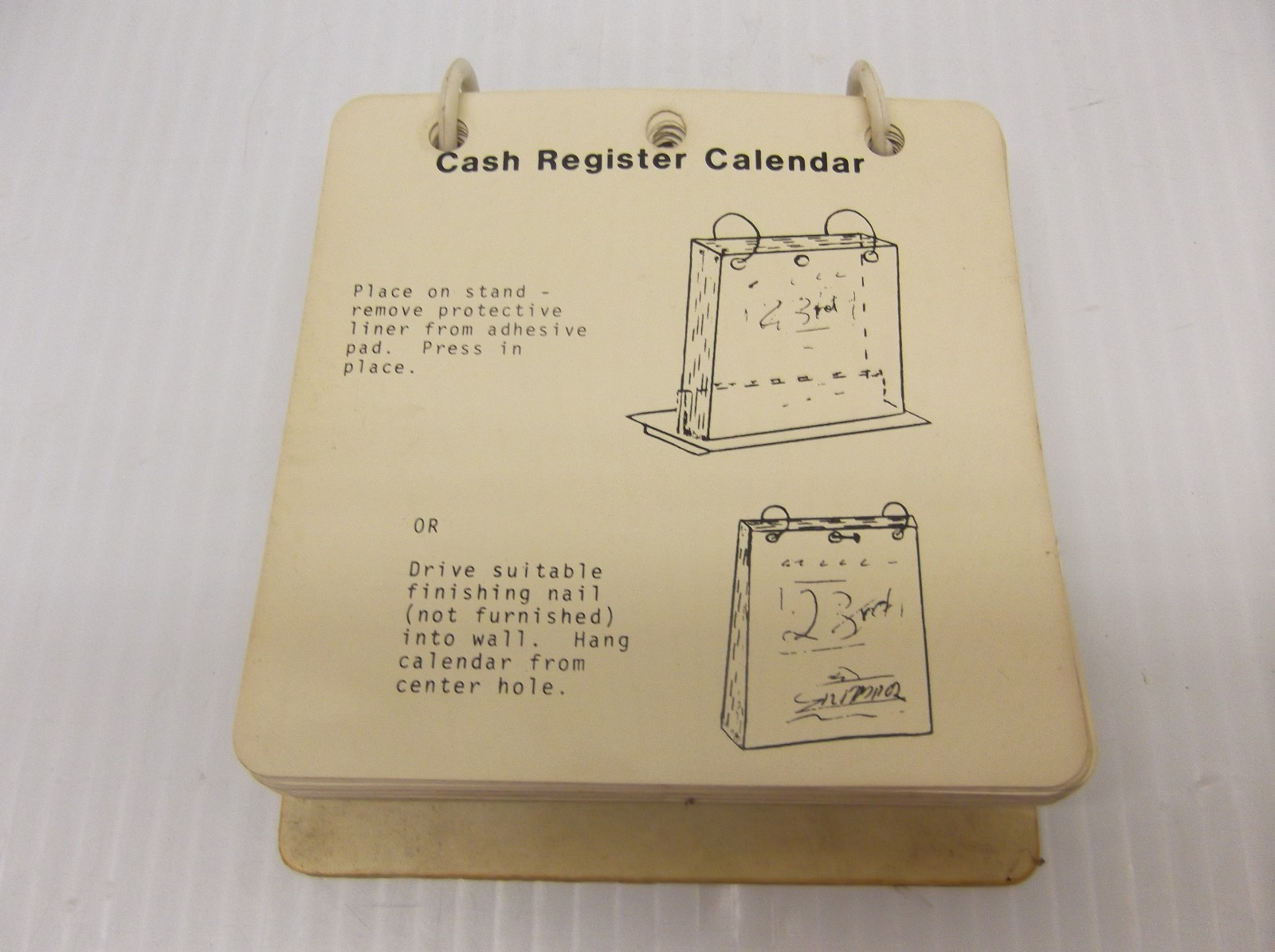 Vintage Snapper Brand Daily Cash Register Flip Calendar 4.25&Prime; x 4.25&Prime;