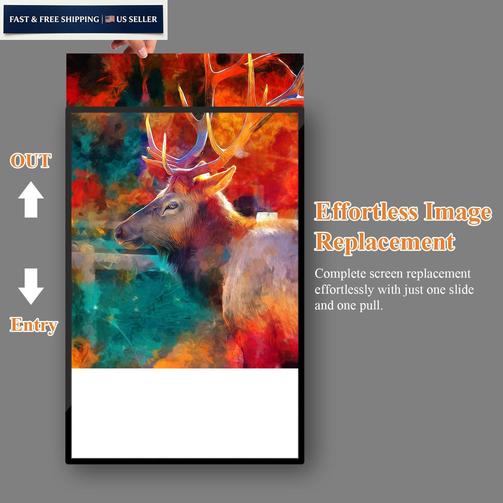 16×24 LED Light Box Frame Ultra Slim Backlit Movie Poster Wall Art Display Panel