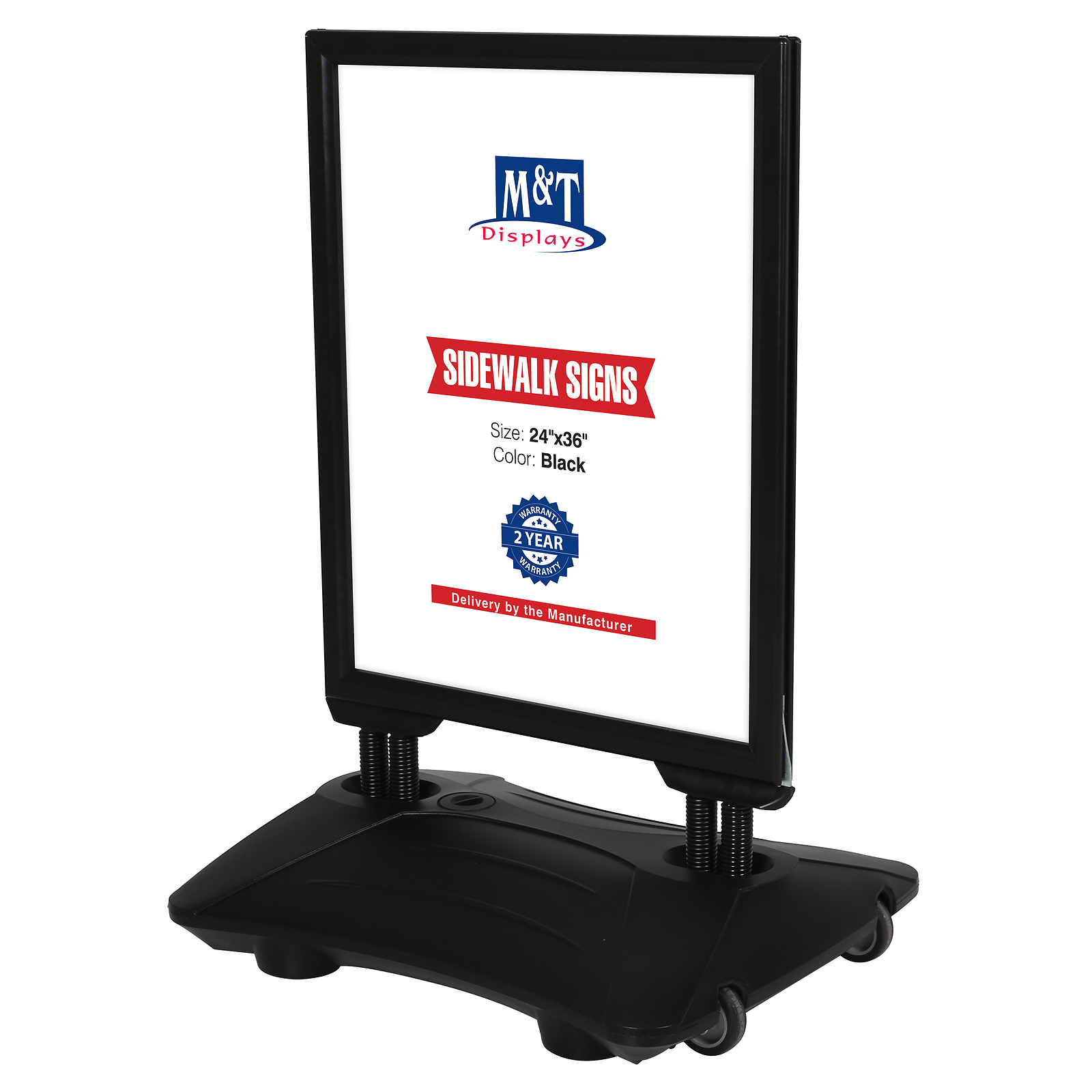 WindPro Weather and Wind Resistant Outdoor Curb Sidewalk Sign Holder 24×36 inch