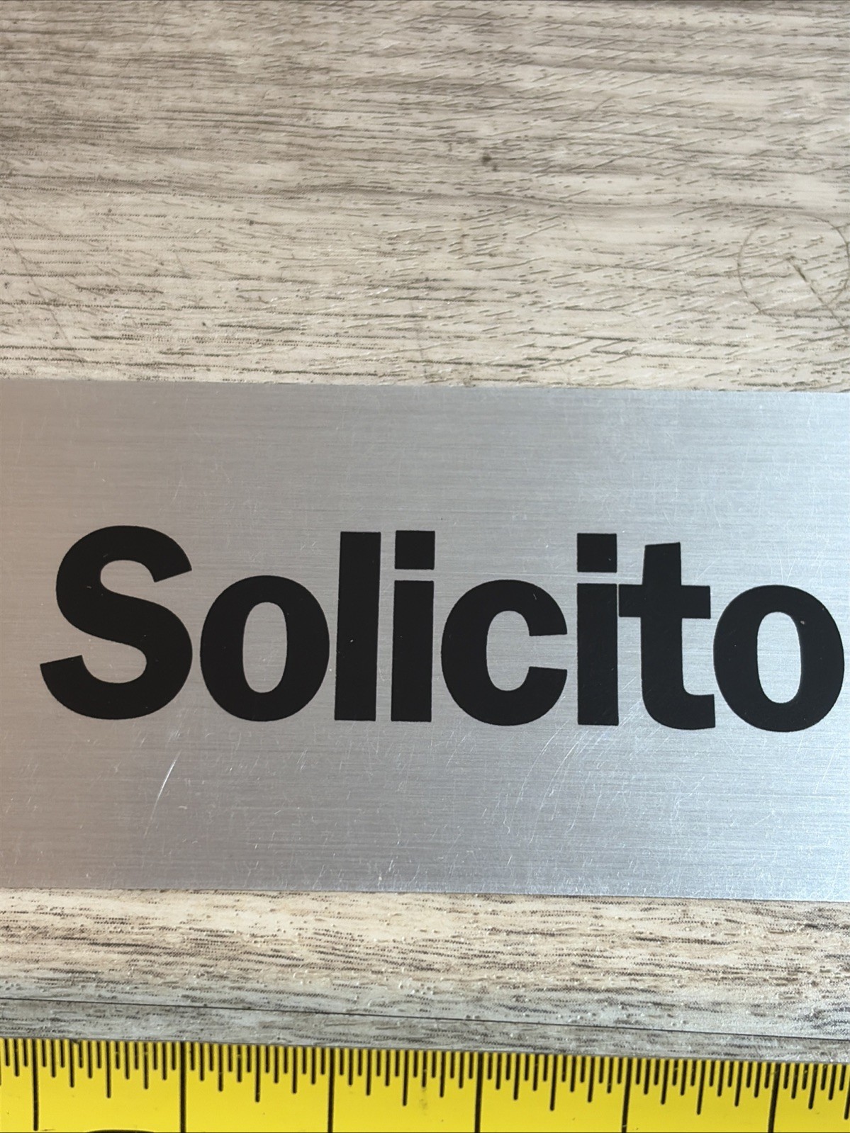 No Solicitors Sign Metallic Sticker HY-KO Self-Adhesive 8.5”x2” Decal BRAND NEW!