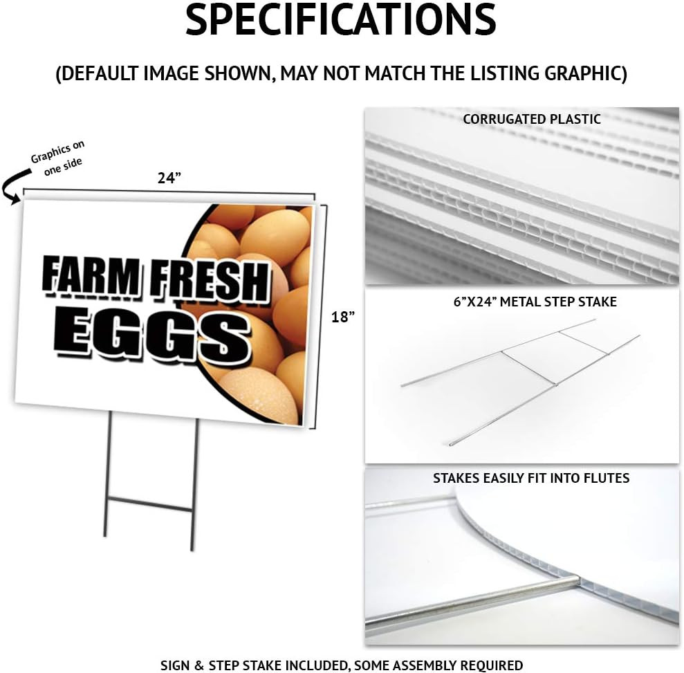 Juice BAR 5 Pack of 18&Prime; X 24&Prime; Yard Sign & Stake | Advertise Your Business | Stak