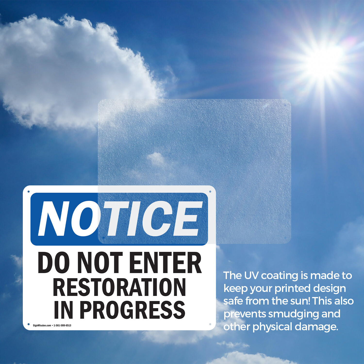 (2 Pack) Do Not Enter Restoration In Progress OSHA Notice Sign Decal Metal