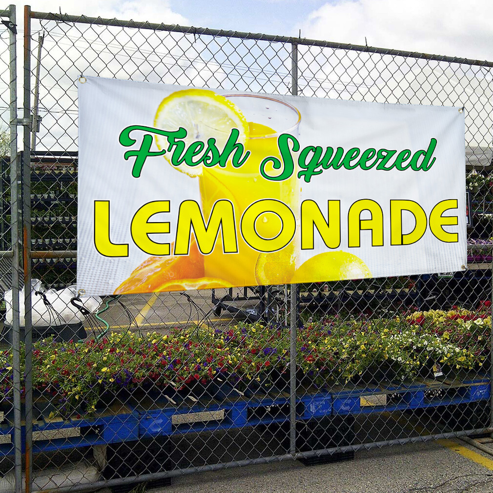 Vinyl Banner Multiple Sizes Fresh Squeezed Lemonade F Food & Beverage Outdoor