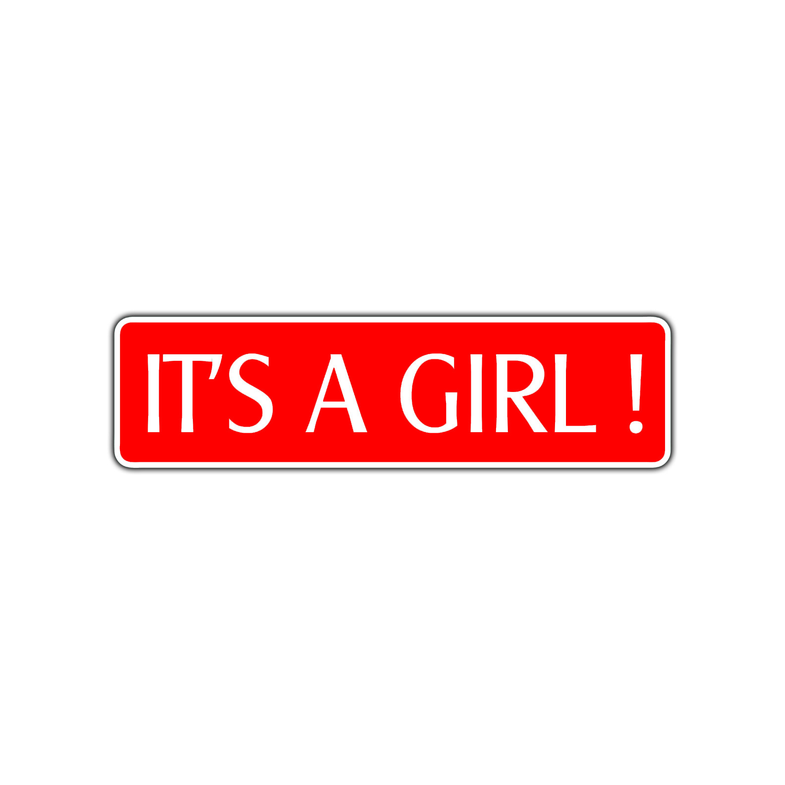 It&rsquo;s A Girl Metal Novelty Street Sign Baby Shower Birth Birthday Party Décor
