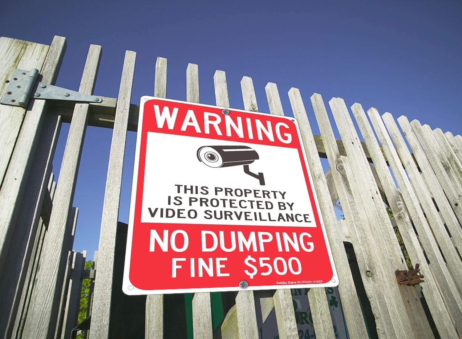 2 Pack Warning Surveillance Signs