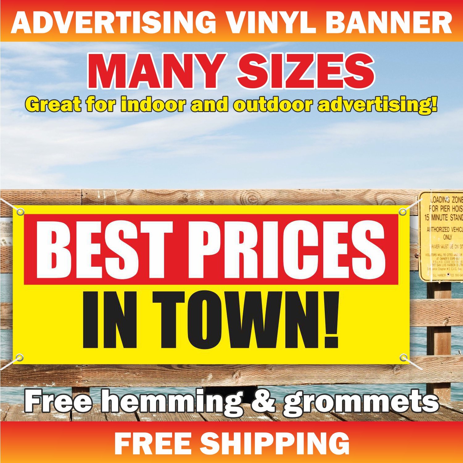 BEST PRICES IN TOWN Advertising Banner Vinyl Mesh Sign good fix sale best shop