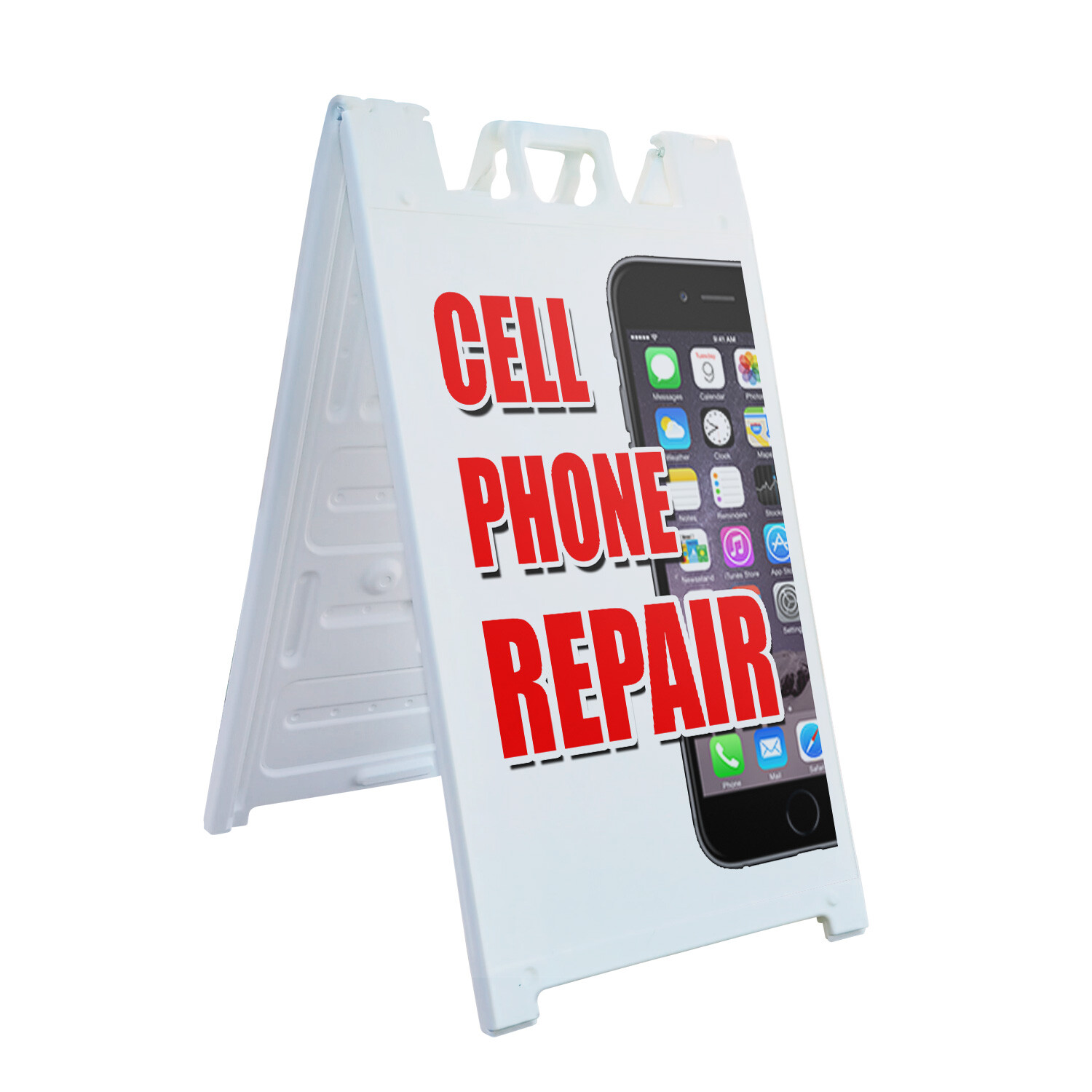 A-frame Sidewalk Cell Phone Repair 24&Prime; x 36&Prime; Double Sided A-Frame Sidewalk Sign