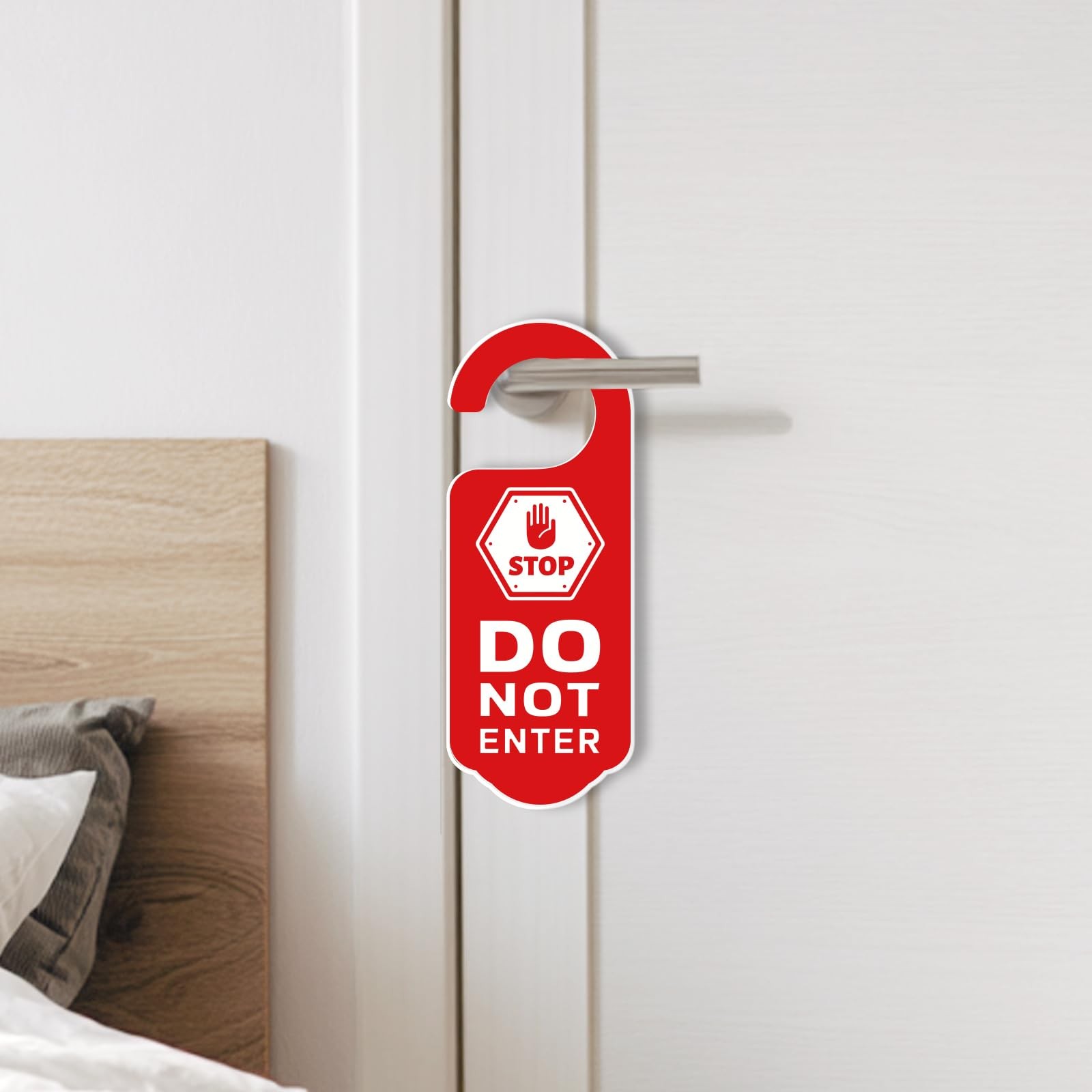 2 Pack Stop Do Not Enter Door Hanger Sign Door Hangings Acrylic Engraved Sign…