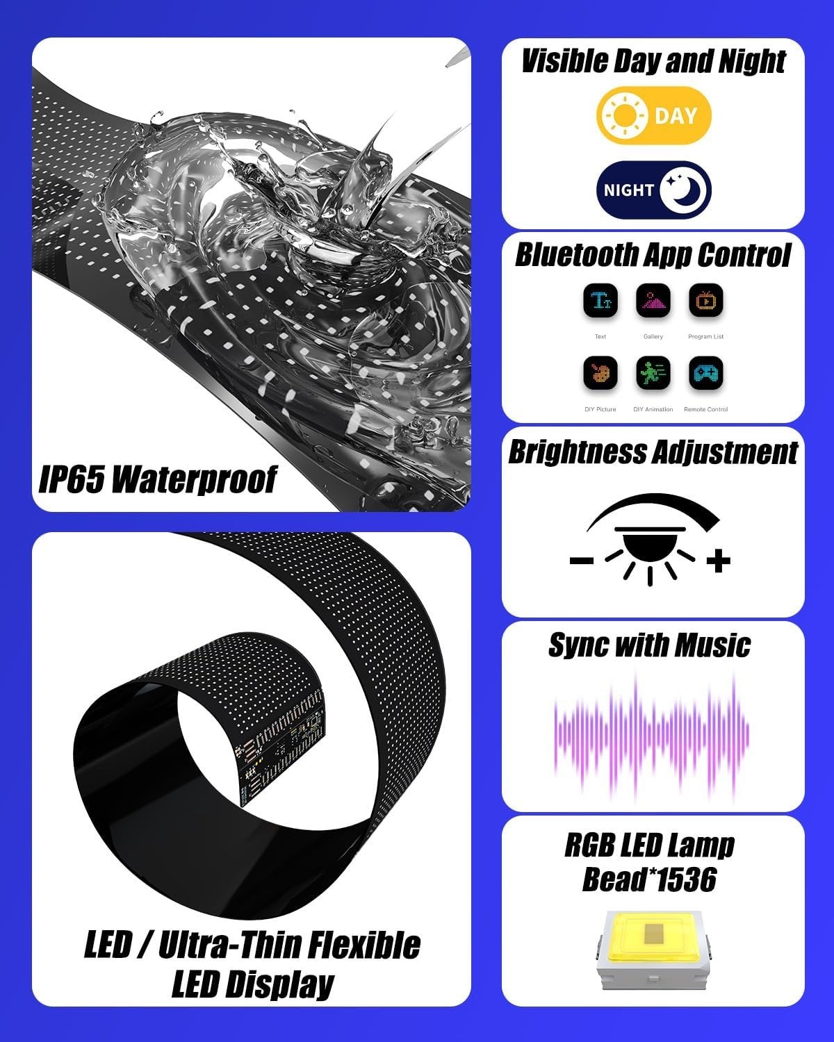 Devil Eyes Light for Windshield,23.4&Prime;x4.7&Prime; Car Programmable LED Eye…