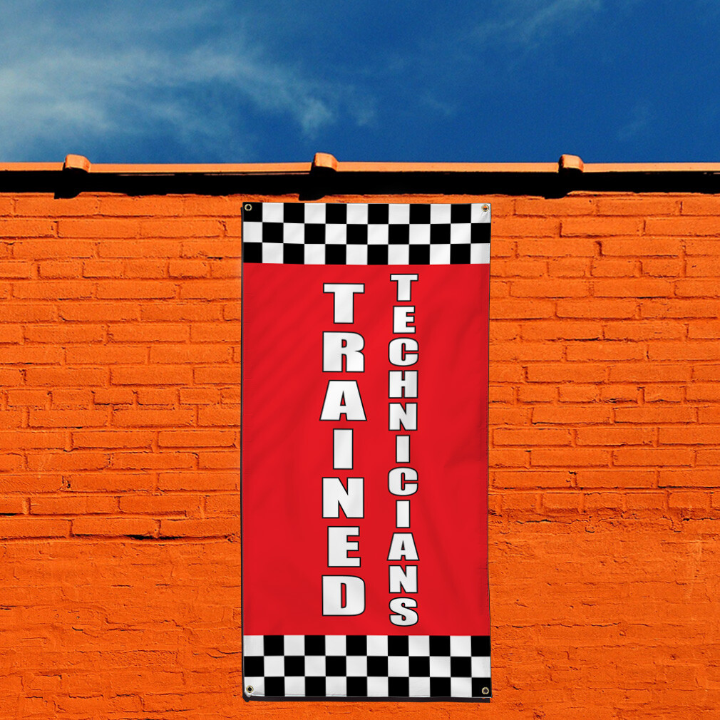 Vertical Vinyl Banner Multiple Sizes Outdoor Weatherproof Industrial Yard Signs