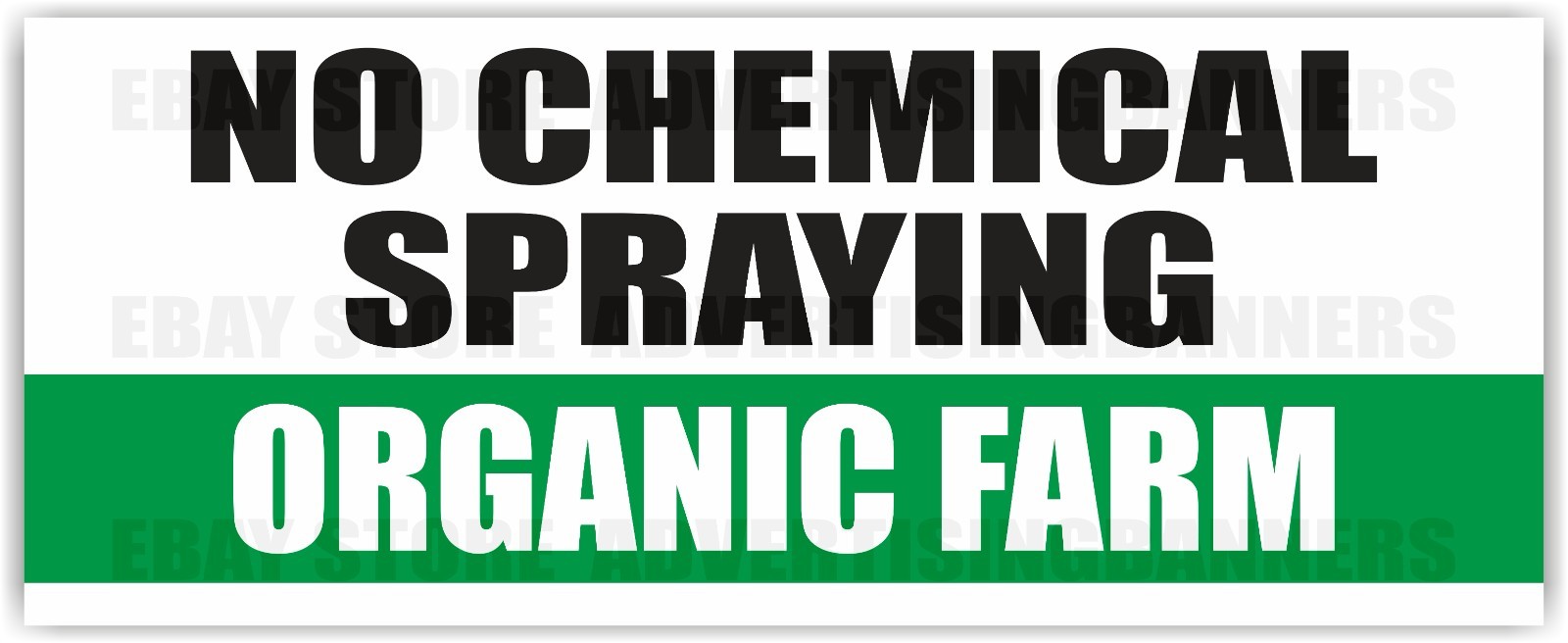 ORGANIC FARM Advertising Banner Vinyl Mesh Sign NO CHEMICAL SPRAYING Farm Food