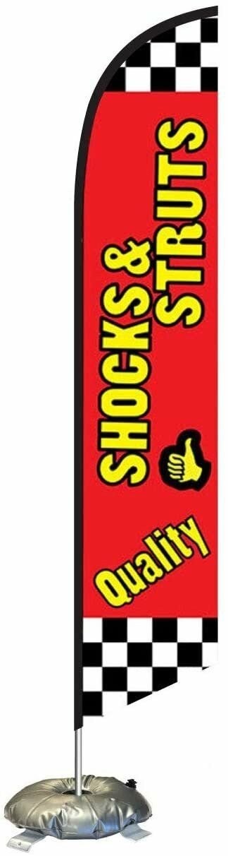 Quality Shocks and Struts Service Feather Flag Kit with Cross-Base and…