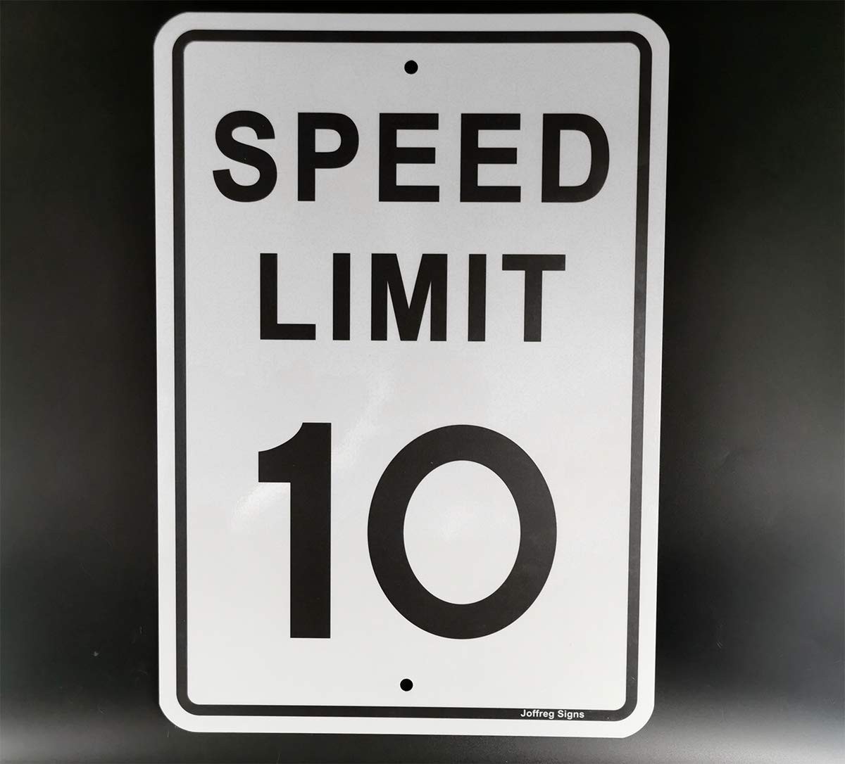 17×12 Inch Speed Limit 10 MPH Reflective Aluminum Safety Road Sign 2 PCS