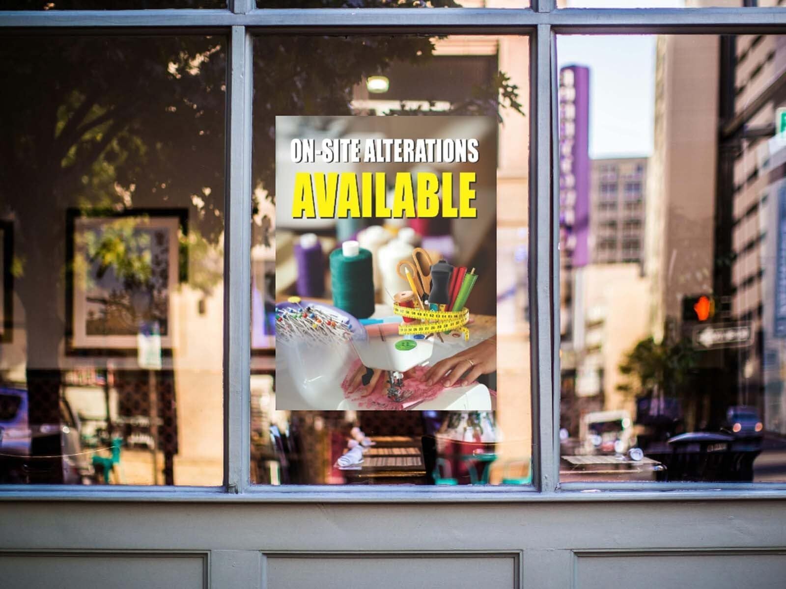Alterations Available | Retail Window Display Sign | 18&Prime;W x 24&Prime;H