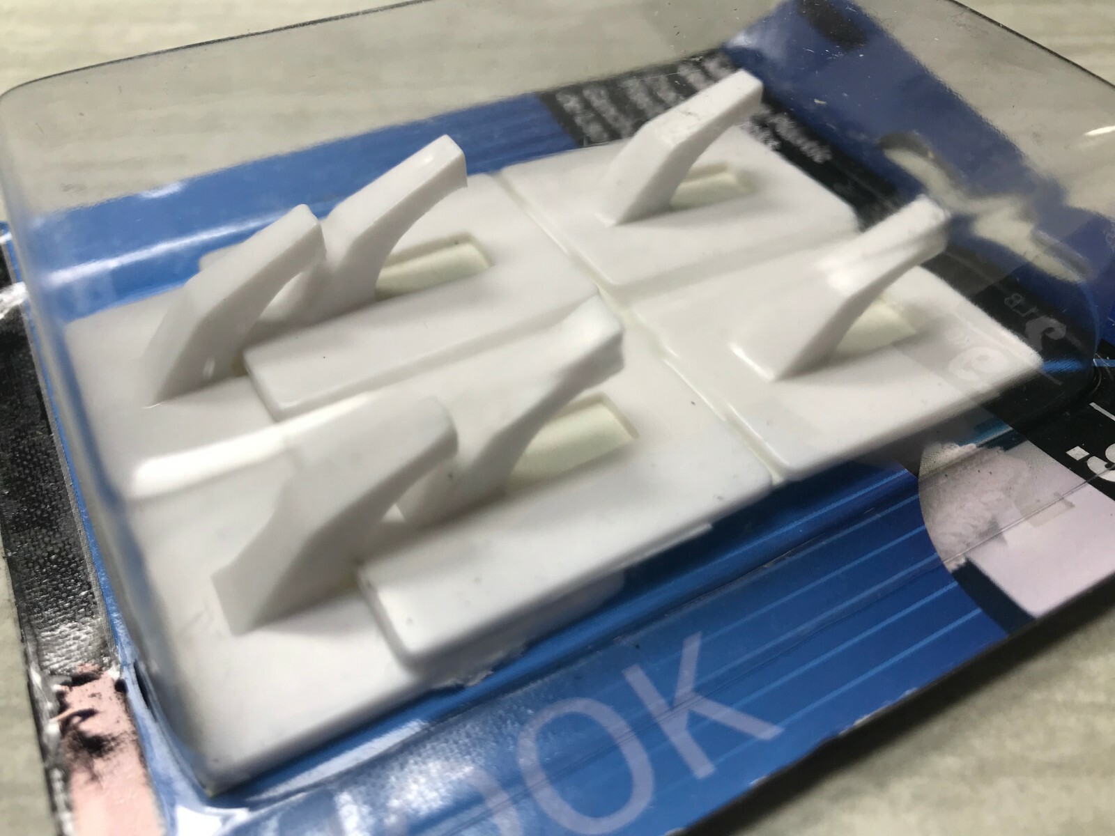 6 PC White Adhesive Plastic Utility Hook
