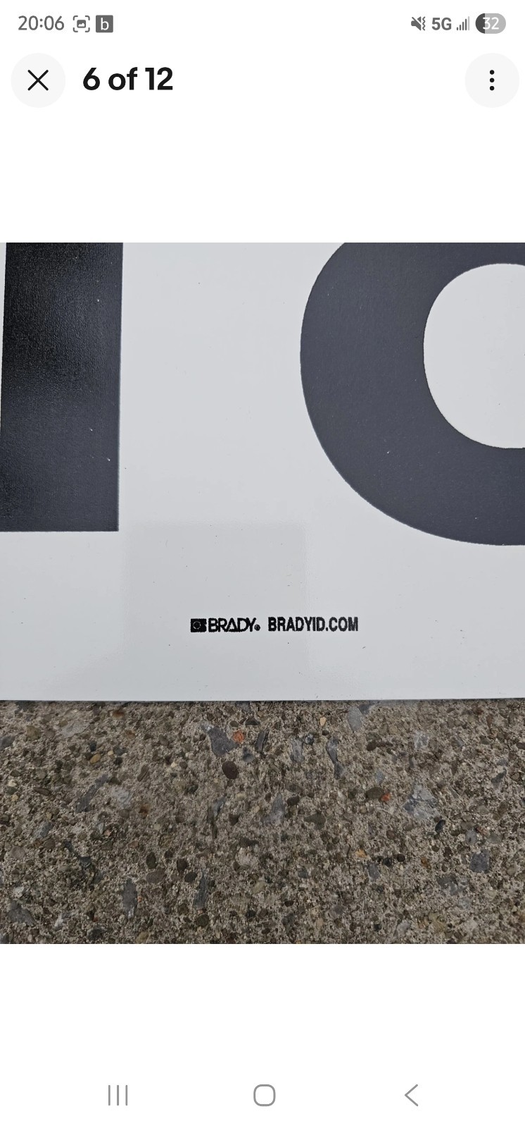 Brady Industrial Number Signs 1–20 Set White Black Warehouse Safety Plates Park