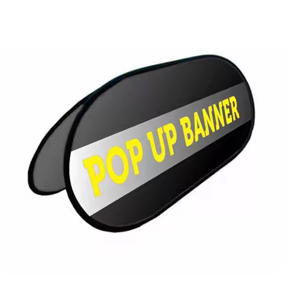 Oval Popup banner A-board Sign Banner Display-We Provide Professional Design