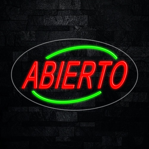 Abierto LED Neon Sign 28&Prime;L x 16&Prime;H #34022