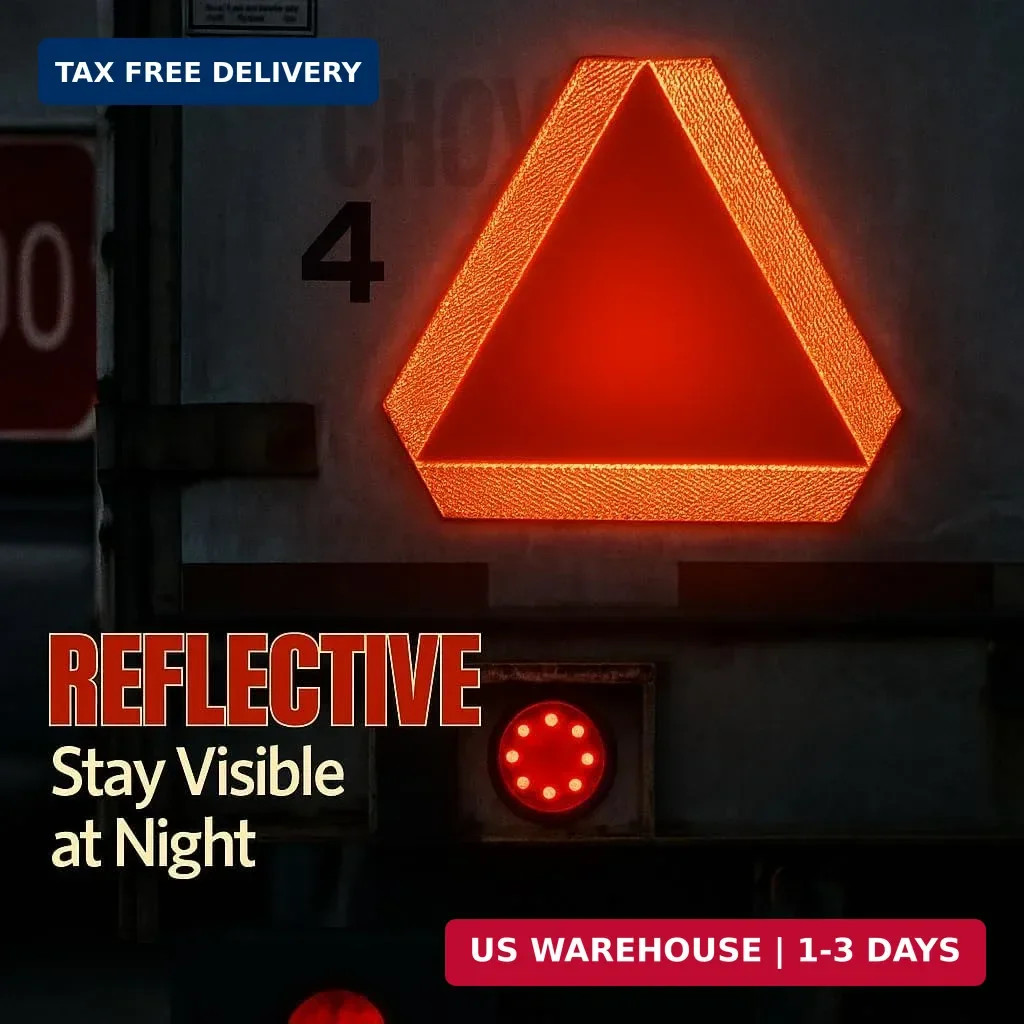 IGNIXIA (Pack of 04) Slow Moving Vehicle Sign, PVC Vinyl Decal Slow Moving Vehic