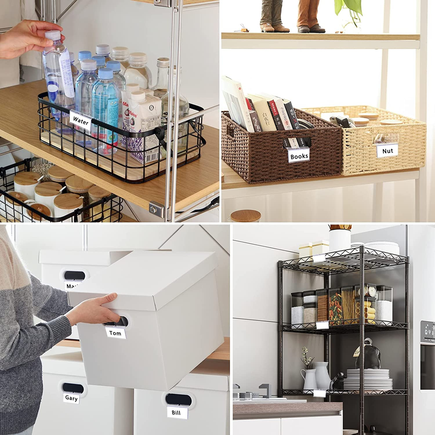 50 PCS Clear Plastic Label Holders For Wire Shelf Retail Price Label Basket NEW