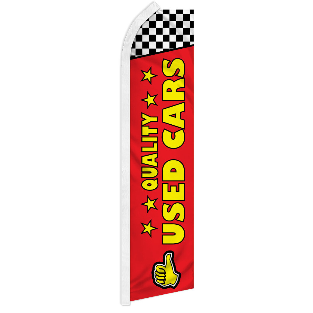 Quality Used Cars Advertising Swooper Feather Flutter Flag Dealership RD