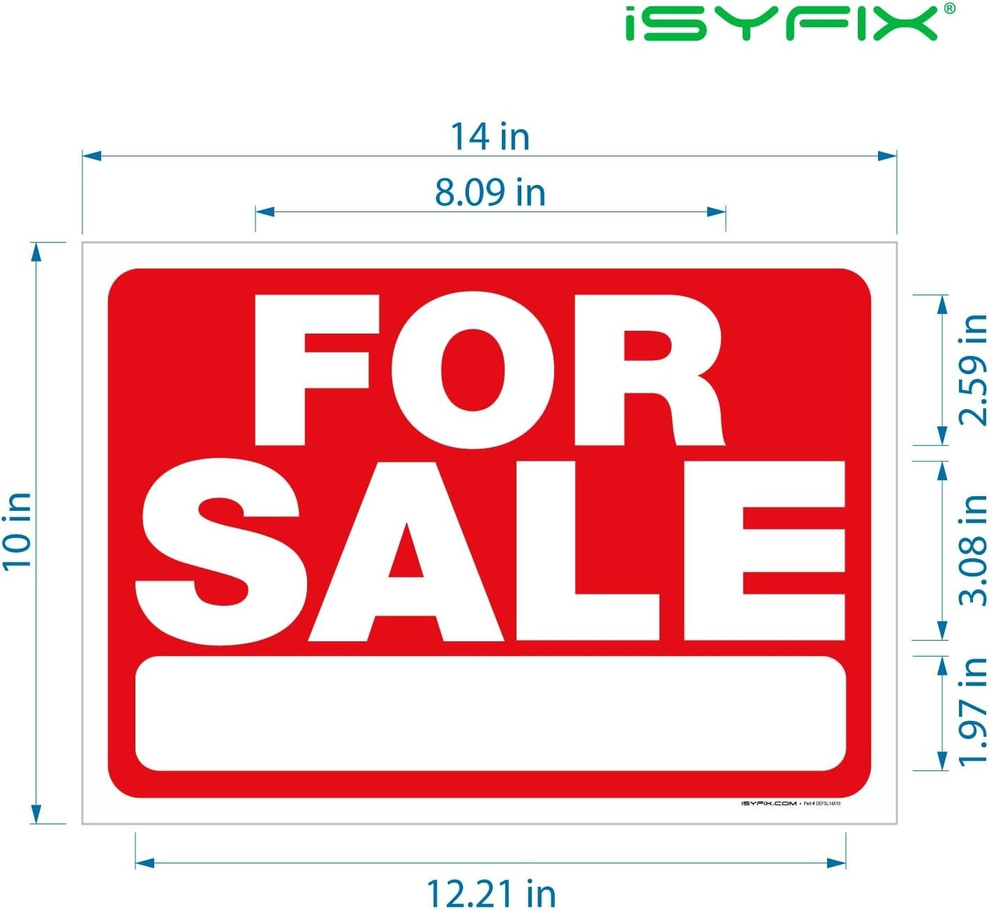 Set of 2 Weatherproof For Sale Sign Stickers – 14×10 Inch for Indoor/Outdoor