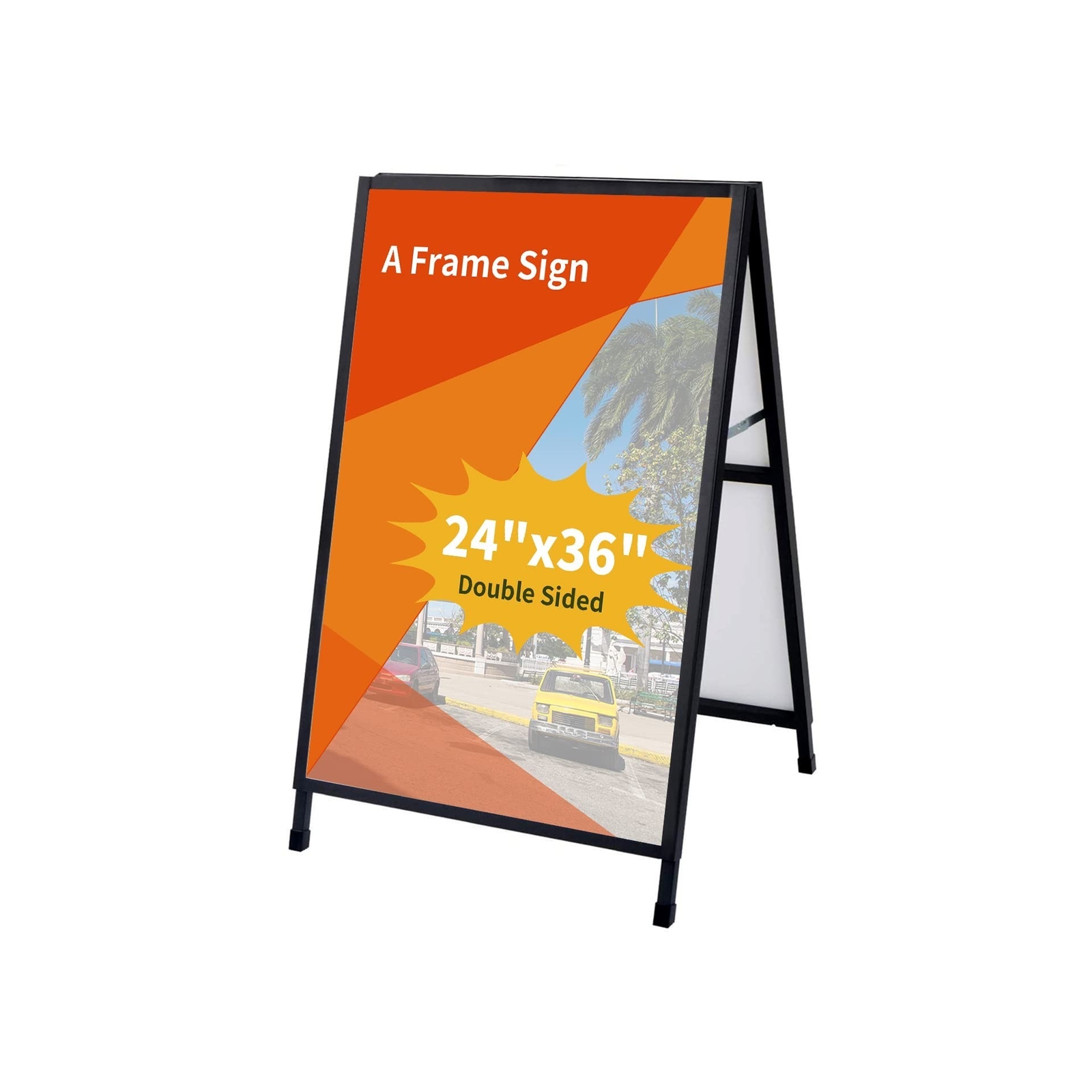 24 x 36 Inch A Frame Sign Double-Sided Folding Sandwich Board Heavy Duty Slid…
