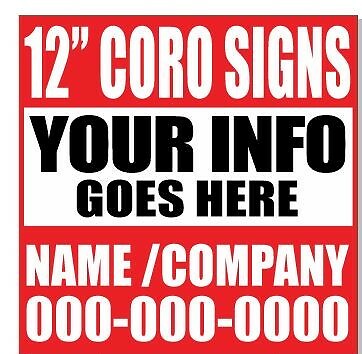 Corrugated Plastic Yard Sign 12&Prime;x12&Prime; QTY 32 SIGNS- FREE SHIPPING