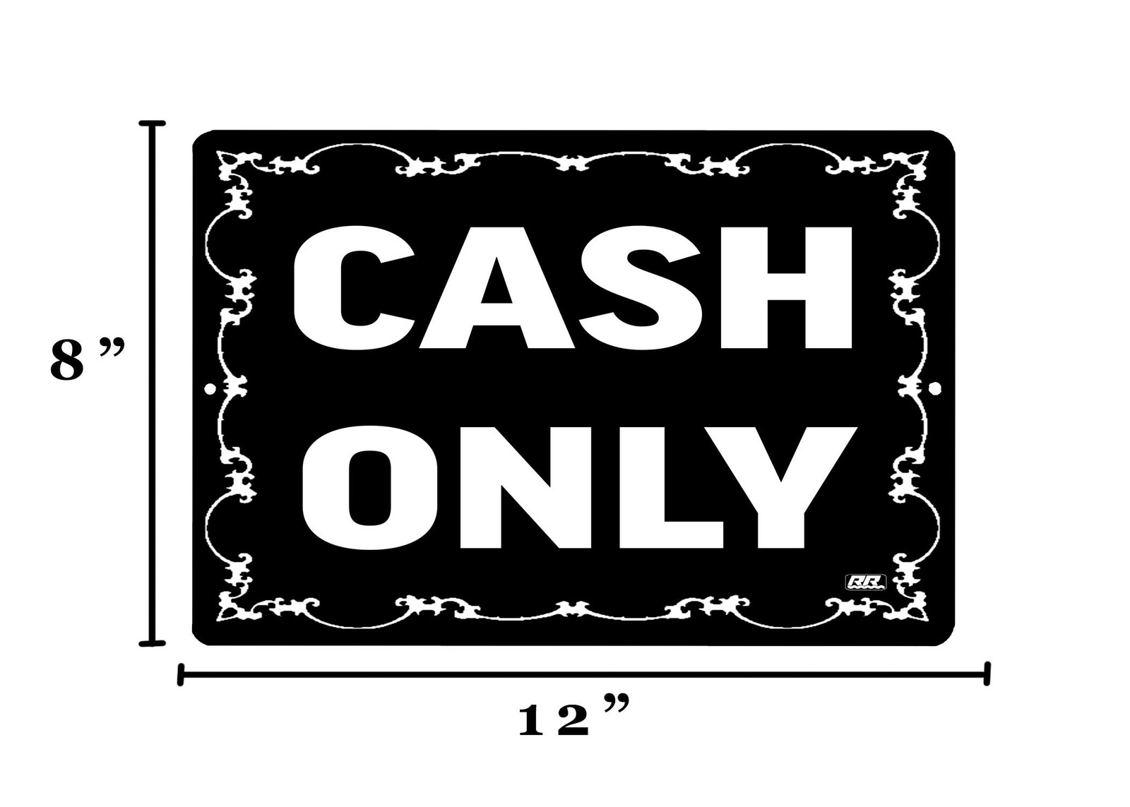 Rogue River Tactical Cash Only Metal Tin Sign Business Retail Store Home Larg…