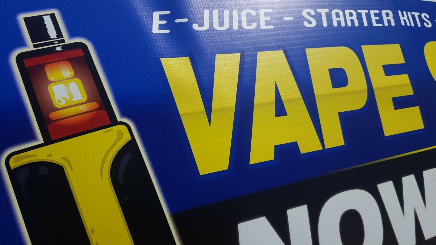VAPE SHOP Now Open Sign Banner Colorful Display Indoor Outdoor Vinyl Hang Poster