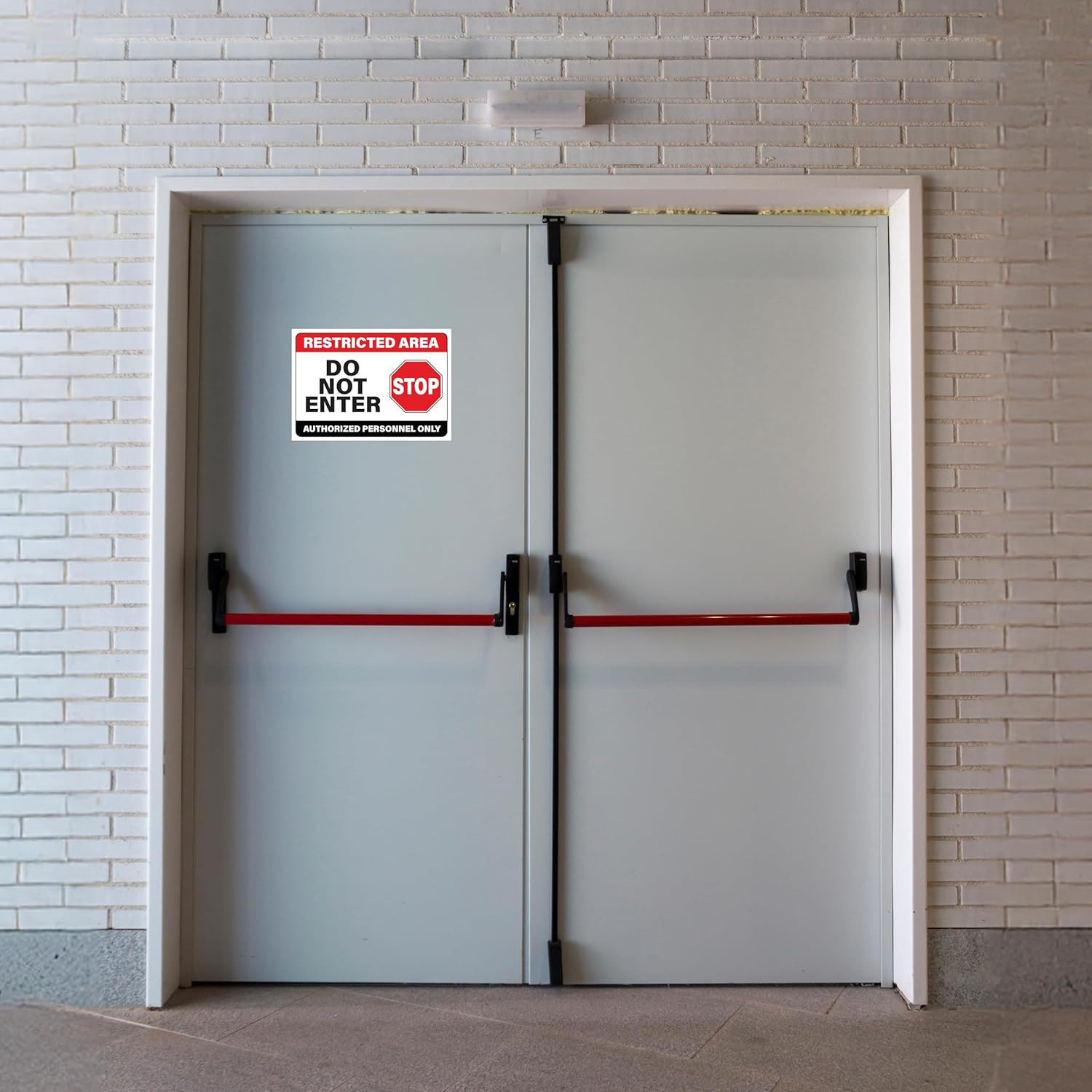 Employees Only Restricted Area Signs 10×7 Inch Waterproof Vinyl Stickers 5 Pack