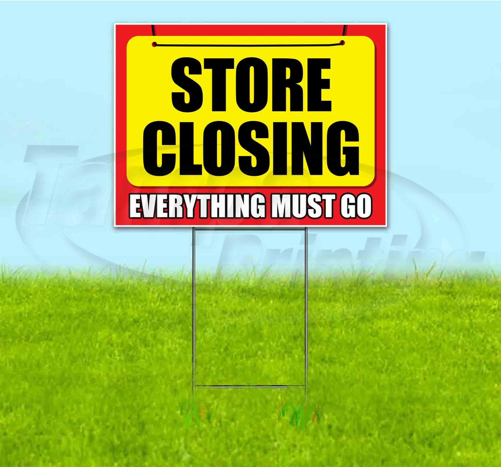 STORE CLOSING SALE 18×24 Yard Sign WITH STAKE Corrugated Bandit USA DEALS