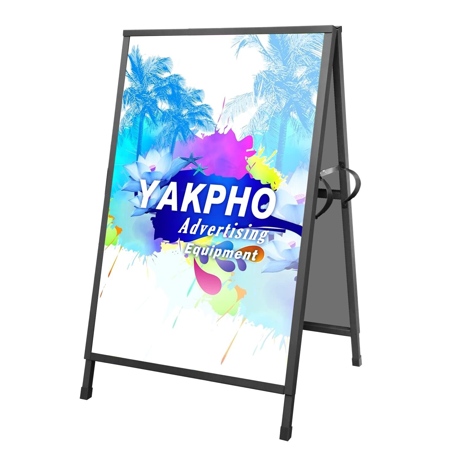 Heavy Duty Slide-in Folding Sandwich Board A-Frame Sidewalk Sign 24×36 Inch B…